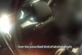 A burglar was caught driving a stolen car - more than FOUR TIMES over the legal drink limit. 