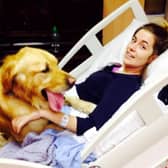 Jenna Fitzgerald with her golden retriever Cooper.