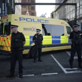 Teenager charged with the murders of three girls and the attempted murder of 10 others arrives at Liverpool Magistrates' Court on August 1, 2024 in Liverpool.