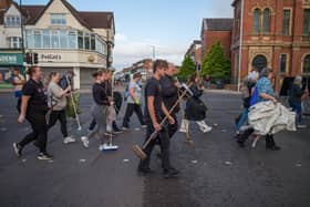 Members of the Middlesbrough community come together to clean up their streets after far-right activists destroyed property following riots on 5 August (Photo: Ian Forsyth/Getty Images)