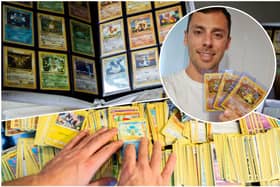 Jon Free [pictured] has one of the highest ever graded fourth print 'Charizard' in existence (Photos: Getty Images/Pexels)