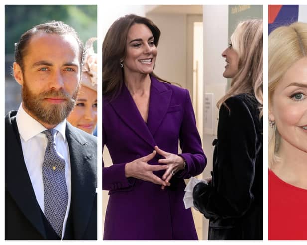 Catherine, Princess of Wales's brother, James Middleton, Fearne Cotton (pictured here with the Princess of Wales) and Holly Willoughby have all reacted to the Princess of Wales's video