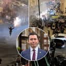 Sanzhar Abishev (inset) is one of the residents who are being disturbed by noisy car-meets in a residential street near Buckingham Palace.