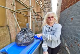 Annie Valentine is sick of people putting rubbish in the recycling bins.