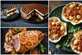 Selection of party food by M&S