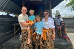 Emma Niblett with husband Dan and their two sons Noah, 8, and Isaac, 5.