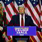 Donald Trump speaks during an election night event at the West Palm Beach Convention Centre in West Palm Beach, Florida, on 6 November (Photo: JIM WATSON/AFP via Getty Images)