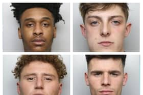 (Clockwise from top left) Diaz Watson Frederick, Billy Dennis Wright, Connor Leigh Walker and Kyle Snowball have been jailed.