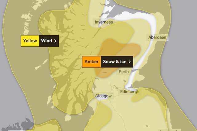Police Scotland has advised people not to travel in areas north of the Central Belt on Saturday.