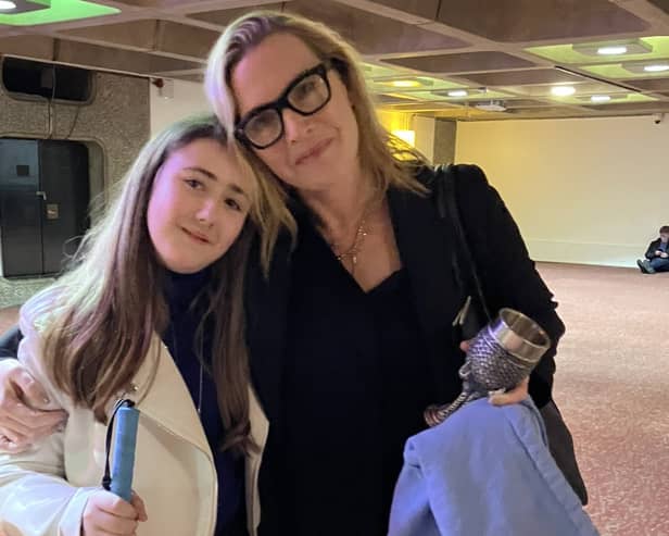 Lily-Rae with actor Kate Winslet. 
