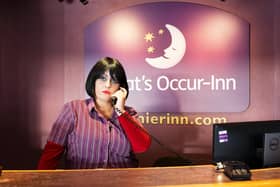Knock off Nessa opens Premier Inn's newly renamed  'What's Occur-Inn' hotel in Barry Island 