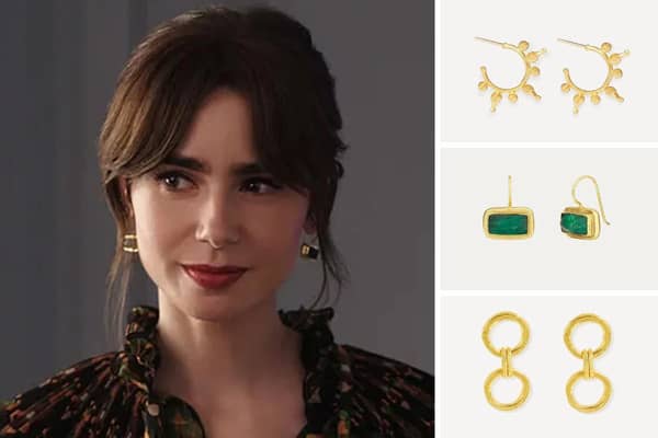 Earrings as seen on Emily in Paris - get the look from Ottoman Hands 