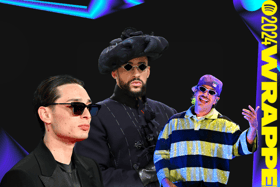 [L-R] Peso Pluma, Bad Bunny and Feid have all returned to the Spotify Wrapped top 10 in 2024, as the three are amongst the most streamed artist by users on the platform this year.