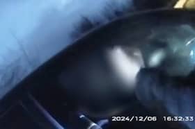 Watch shocking moment drunk driver is arrested with a young child in his car
