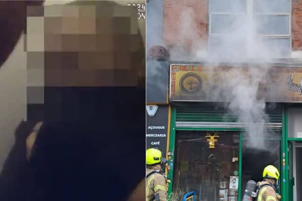 Residents are rescued from fire.