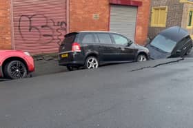 A sinkhole has opened in South Shields on Monday morning