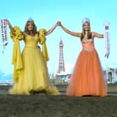 Vicky Bennett, 60, a former Miss Blackpool, with daughter Tabitha Bennett, 20 - Miss Blackpool 2024.