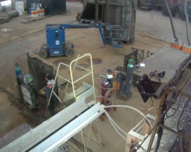 David Vinsome crushed between an excavation bucket and a fabrication table at Pallion Shipyard in Sunderland