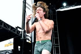 Marc Rebillet performs onstage during Netflix Is A Joke Festival: Outside Joke at Hollywood Palladium on May 04, 2024 in Los Angeles, California.
