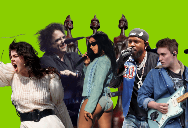 [L-R] The Last Dinner Party, The Cure, Charli XCX, Kendrick Lamar and Sam Fender are all vying for a BRIT Award at this years' ceremony.
