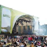  A general view of the main stage on day 3 of the Latitude Festival held in Henham Park, Southwold on July 18, 2009 in Southwold, England. 