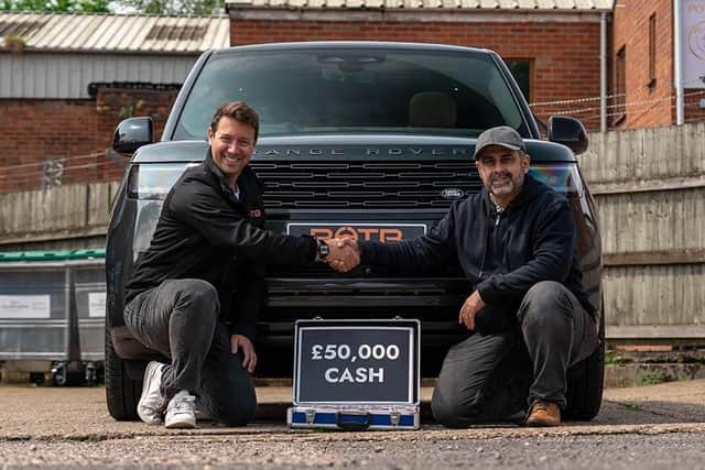 BOTB presenter Christian Williams presented Karwan with the car and the cash