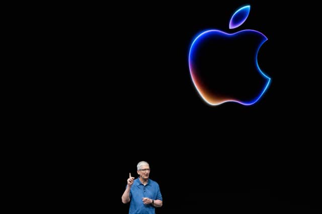 Apple CEO Tim Cook speaks during Apple's annual Worldwide Developers Conference (WDC) in 2024