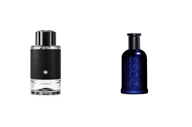 Men's aftershave Montblanc and Hugo Boss