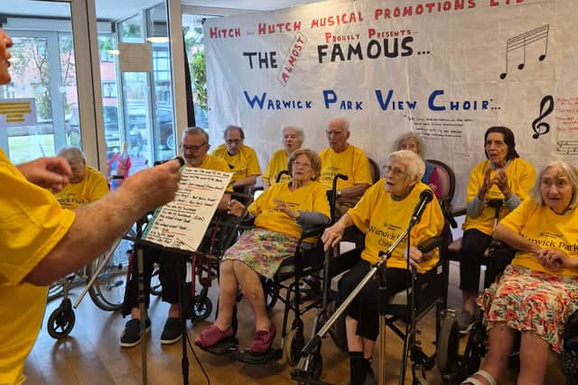 Park View care home residents singing at their choir showcase