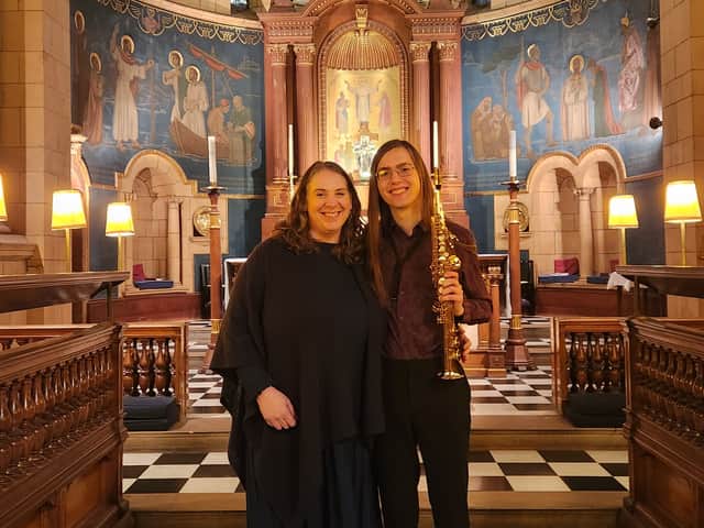 Samuel Beddard and Jo Foote at St James the Greater, Leicester on the 'What Shapes A Soul?' tour last year