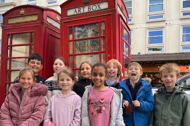 Year 3 and 4 children visiting Art Box in October