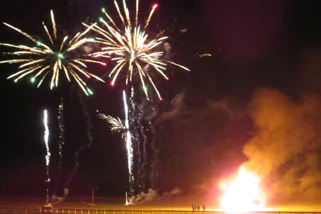 Firework show at racecourse