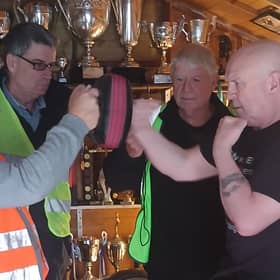 Paddy Doyle (GB) smashes the 1 minute and 30 seconds back of fists martial arts fullcontact World Records, previously held by Asian Karate black belt expert Shaswat Kumar (India)  
