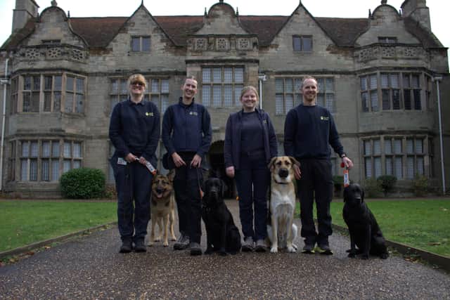 Guide Dog Trainers outside St John's House