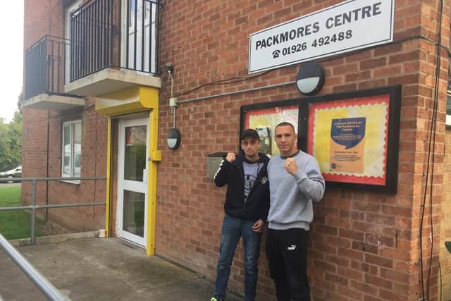 Former boxer turned boxing coach Matthew Wilkins (left) has organised a mental health awareness event at the Packmore's Community Centre in Warwick as part of his work with the Academy of Hard Knocks. His friend Michael Blackstock (right), who is aiming to make his comeback as a professional boxer, will give a talk at the event.