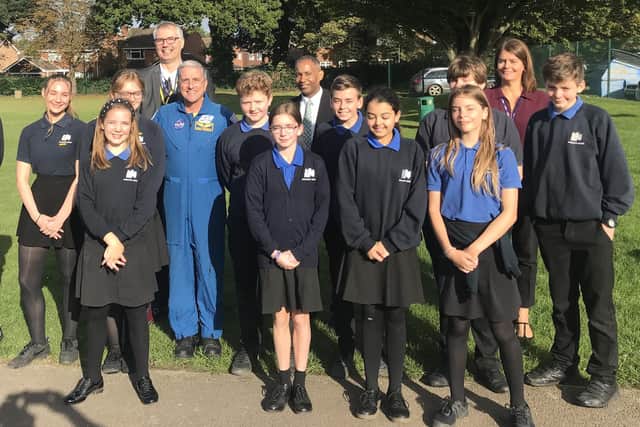 Kenilworth School students with retired American astronaut Dr Don Thomas