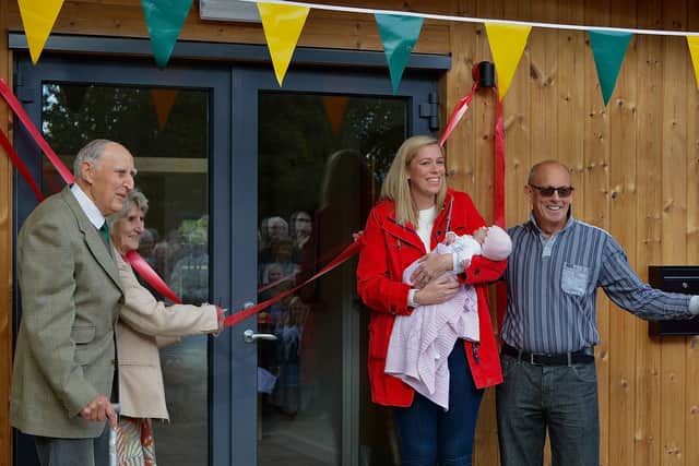 The opening of the new village hall in Norton Lindsey