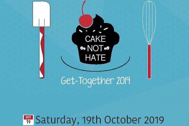 Poster for the Cake Not Hate event in Leamington