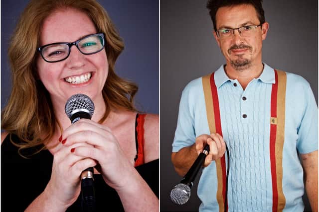 Anne Docherty  and Mark Hinds are the creative minds behind Comedy at Work.
Photos by David Fawbert Photography.