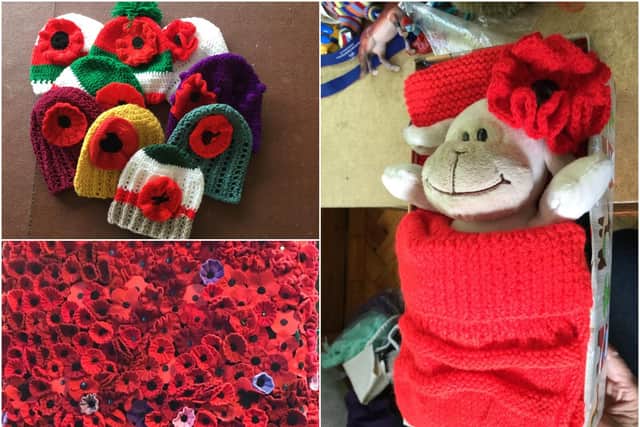 Around 3,000 poppies, have gone to the charity TEAMS4U. The poppies have been crafted into items such as hair bands, hats and items for teddy bears. Photo by Warwick Poppies 2018.