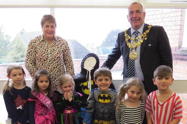 Children at Westgate with the Mayor of Warwick Cllr Neale Murphy and their Guy. Photo supplied.