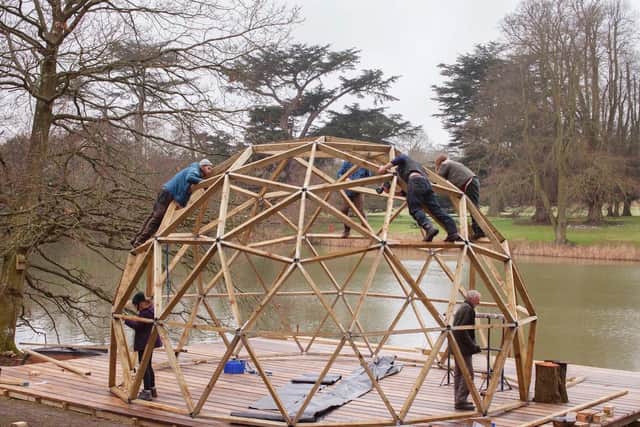 The building of the Dome at The Clearing in Compton Verney
(picture from the website for The Clearing)