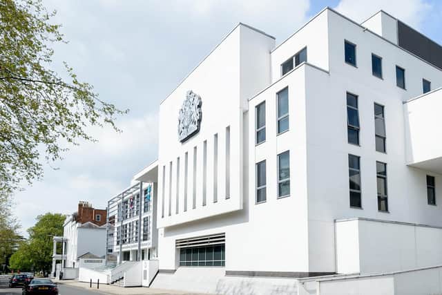 Marcin Gacioch pleaded guilty at Warwick Crown Court (pictured) to two charges of burglary, wounding the pensioner with intent to cause him grievous bodily harm and assaulting another man the same day.