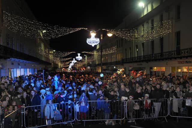 The Christmas lights switch-on in 2017.