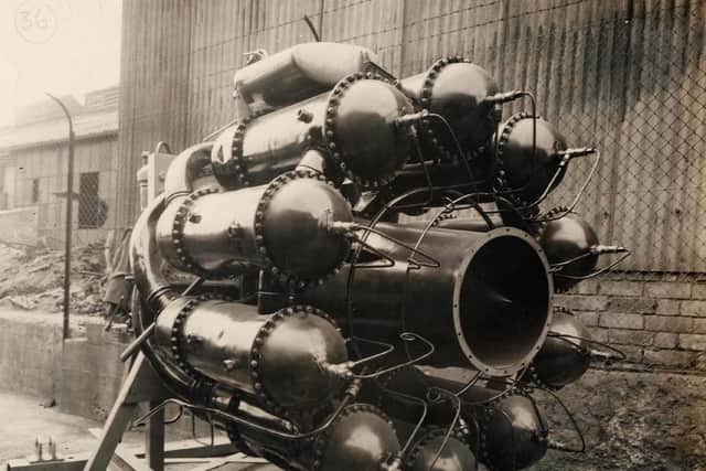 The world's first jet engine, pictured in 1938.