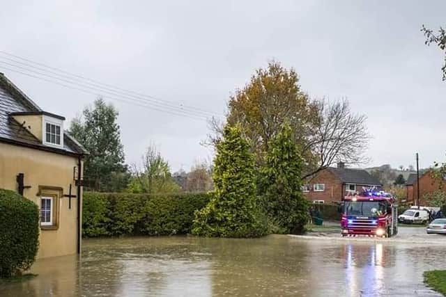 Floodwaters in the Shipston area (photo couresty of Warwickshire Fire and Rescue)