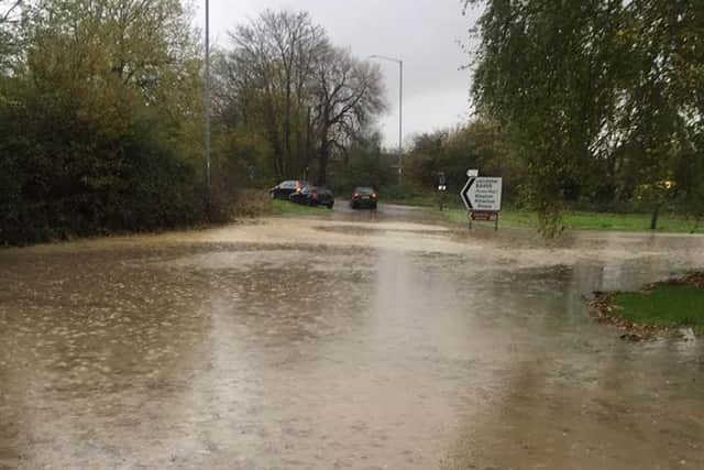 Flooding inthe Shipston area, down the road in south Warwickshire. Photo by Shipston's Safer Neighbourhood Polcing Team.