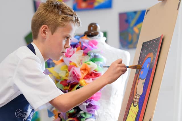 A pupil at Arnold Lodge School in Leamington, which has been shortlisted for a national award.