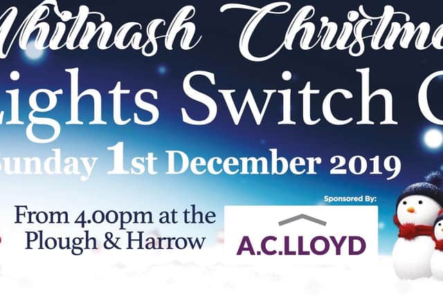 Banner for the lights switch-on.