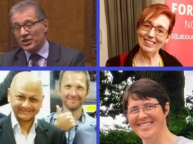 Top, L:R, Mark Pawsey, Debbie Bannigan. Bottom, L:R, Rana Das-Gupta, Becca Stevenson.